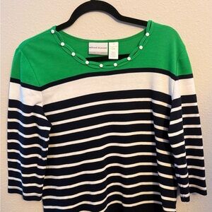 Alfred Dunner Striped Sweater